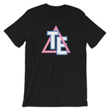 Triangles Everywhere Pink & Blue Logo T-shirt