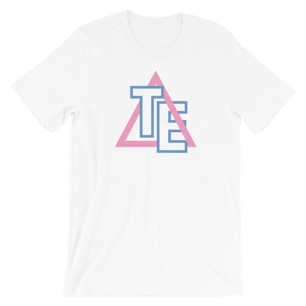 Triangles Everywhere Pink & Blue Logo T-shirt