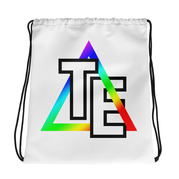 Triangles Everywhere Rainbow Drawstring bag
