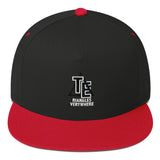 Triangles Everywhere | Blue/Black/Red | Black Flat Bill Cap