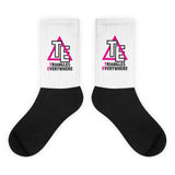 Triangles Everywhere | Socks | Pink/Black/White